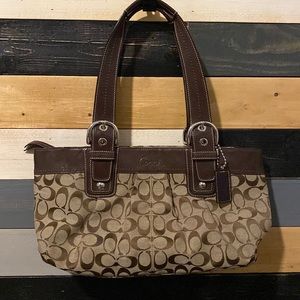 Coach Signature Shoulder Bag Brown
